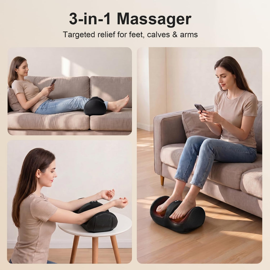 Cordless Shiatsu Foot and Calf Massager with Heat T1326