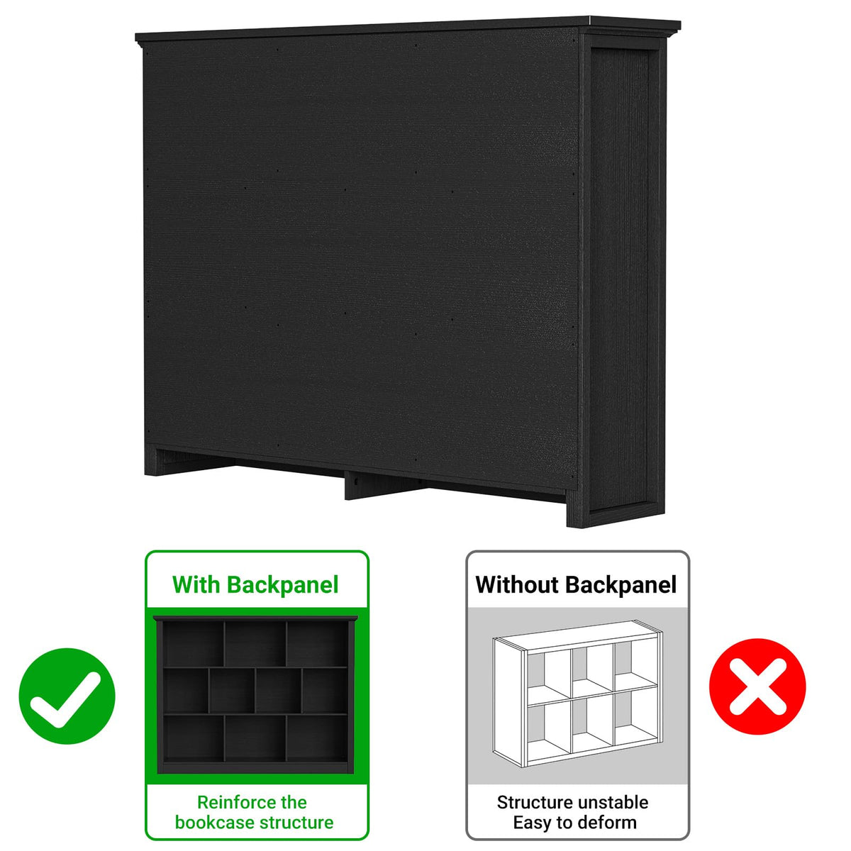 Black Cube Storage Shelf X389