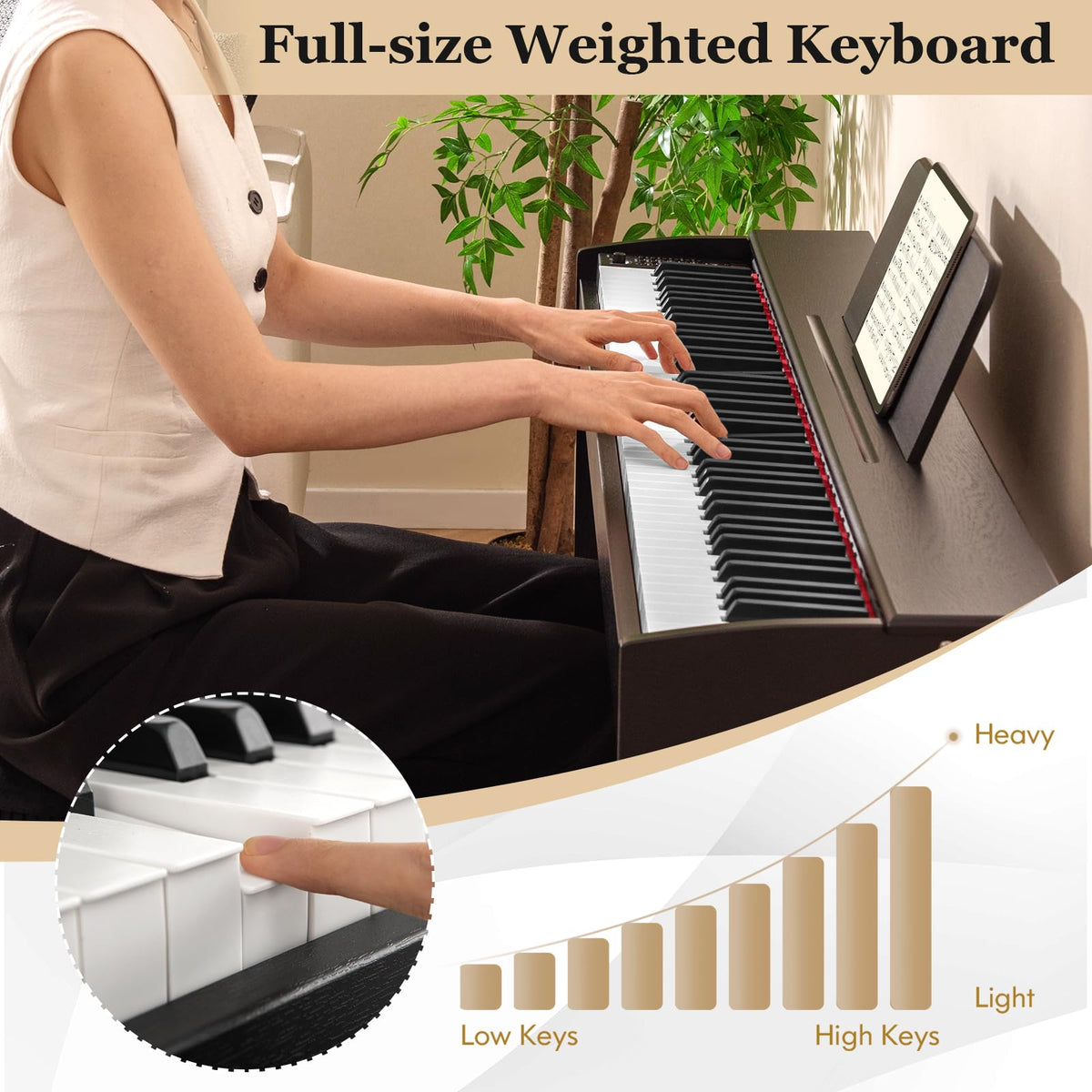 88 Key Weighted Hammer Action Digital Piano H42731