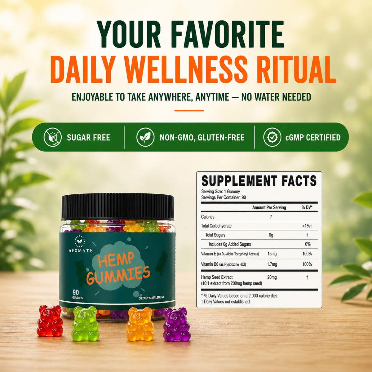 Hemp Gummies Fruit Flavored 90 Gummies L774878
