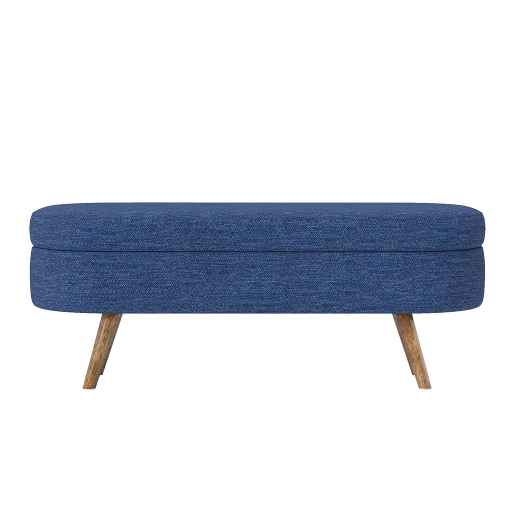 Oval Storage Bench with Rubber Wood Legs K46909