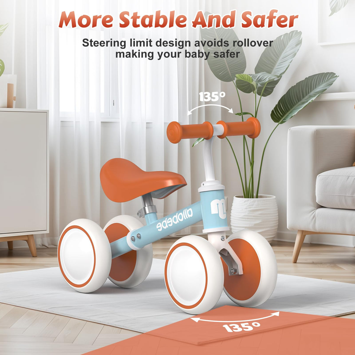Baby Balance Bike 12-36 Months Adjustable Seat 3 Wheels L6437
