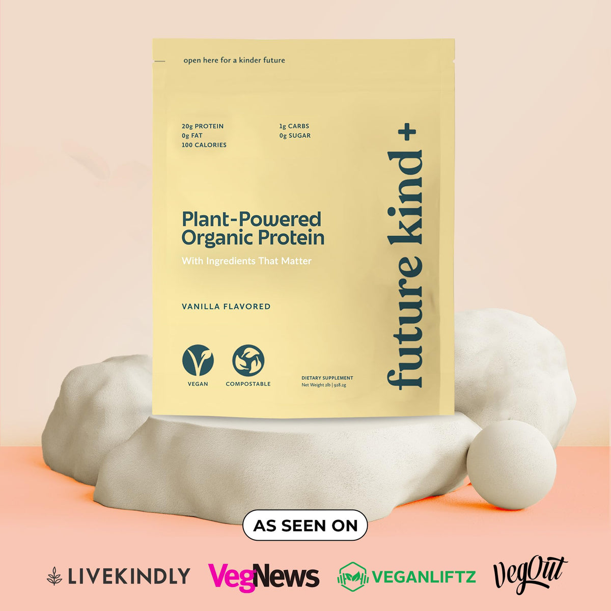 Vegan Protein Powder Vanilla 34 Servings A372