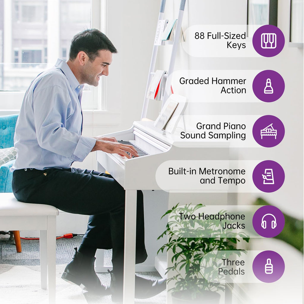 88-Key Weighted Action Digital Piano Keyboard W9384