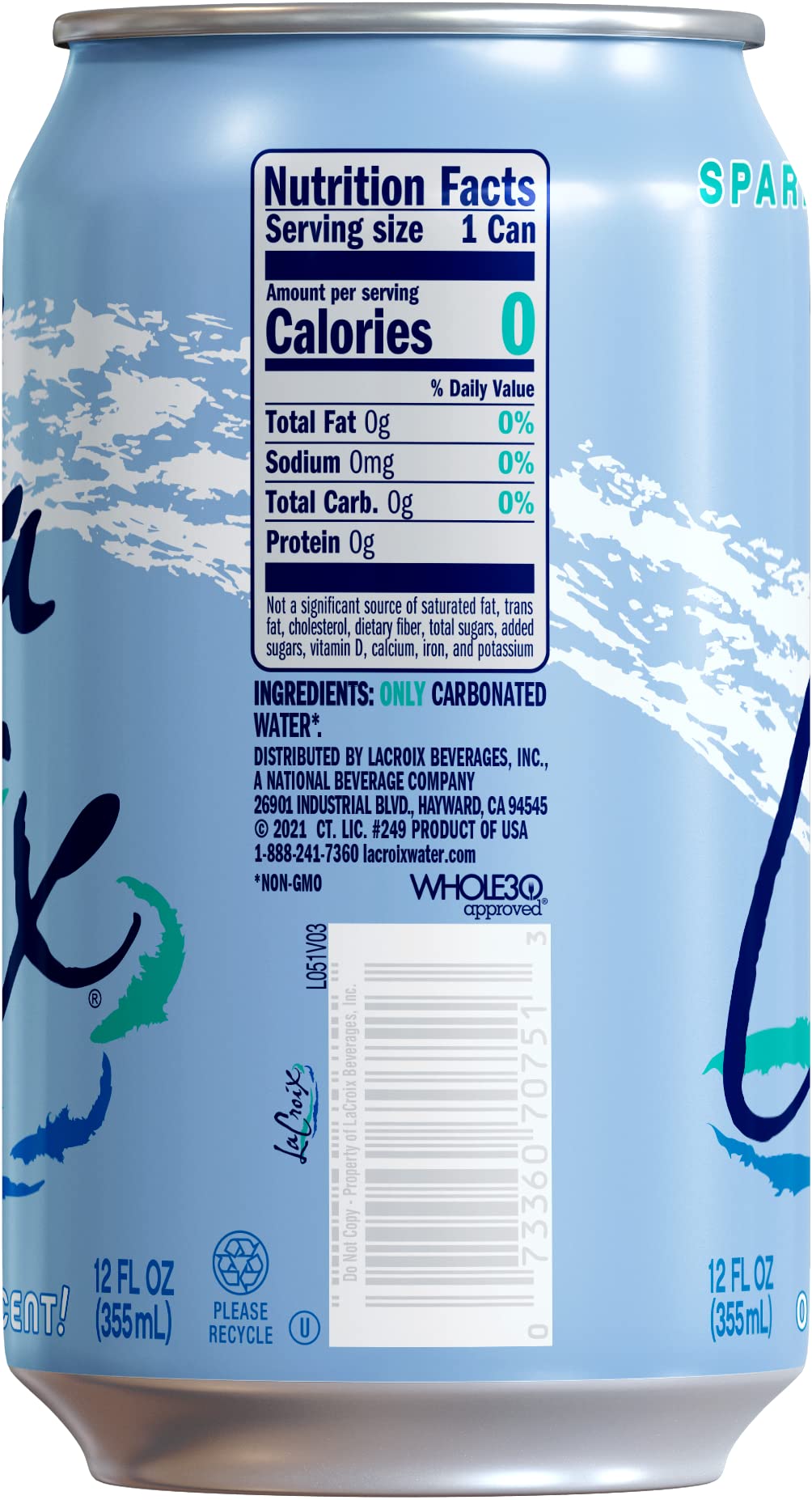 Sparkling Water 12 Fl Oz (pack of 8) J6801