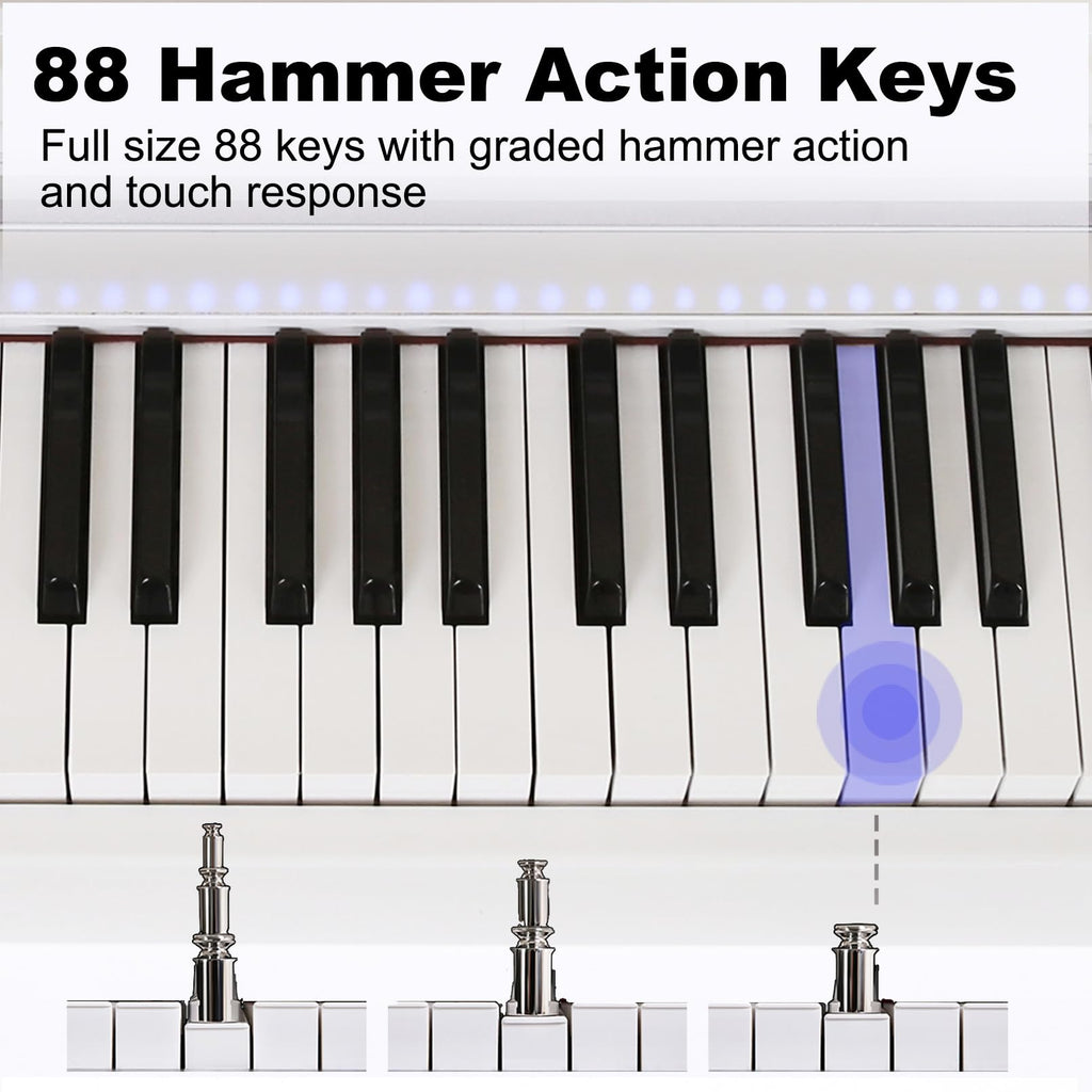 88-Key Weighted Action Digital Piano Keyboard W9384