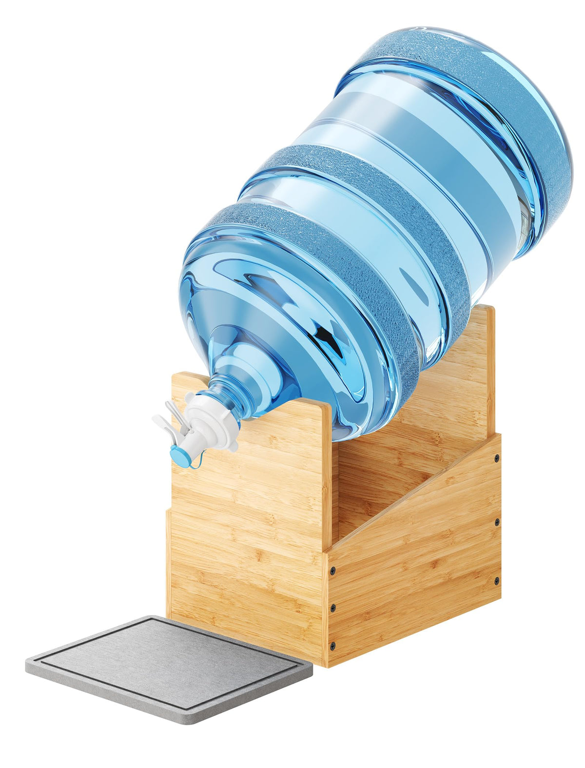 5 Gallon Wood Water Jug Stand with Diatomite K527282