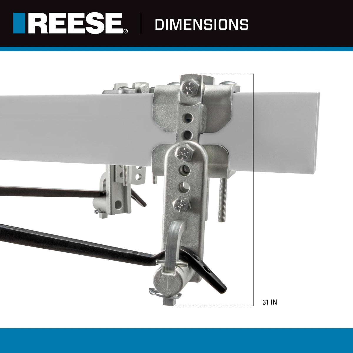 Weight Distribution Hitch with Active Sway Control, 10,000 lbs. Capacity, Black R883