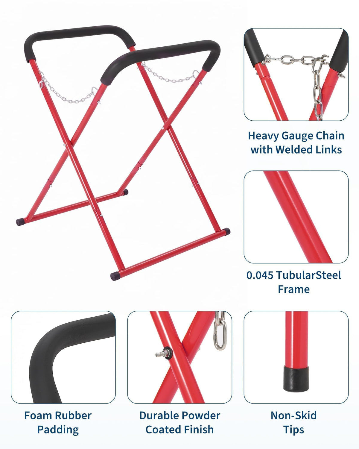Folding Auto Body Work Stand 500 LBS Capacity Adjustable Height Z104564