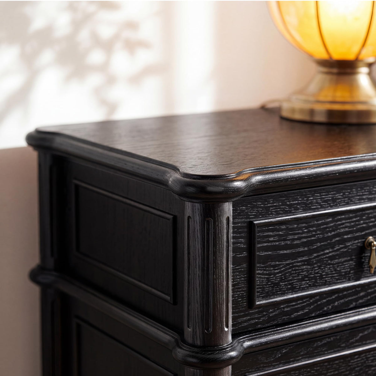 63" 9-Drawer Wood Dresser with Power Outlet, Black A246