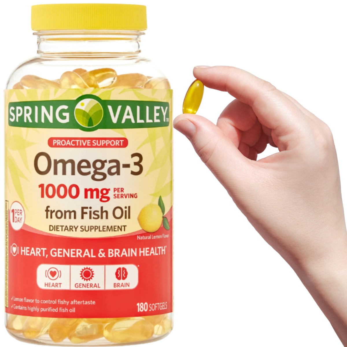 Omega-3 Fish Oil Soft Gels 1000 mg 180 Count Z6274