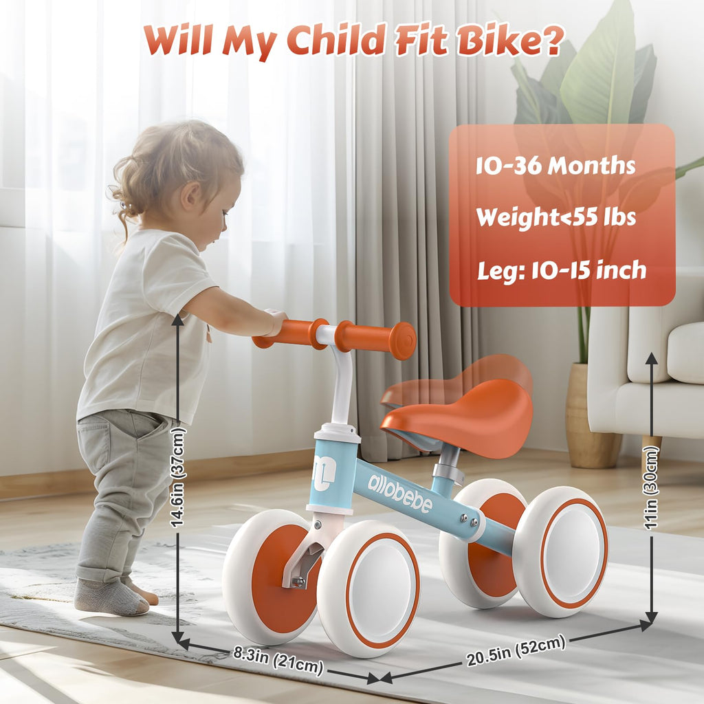 Baby Balance Bike 12-36 Months Adjustable Seat 3 Wheels L6437
