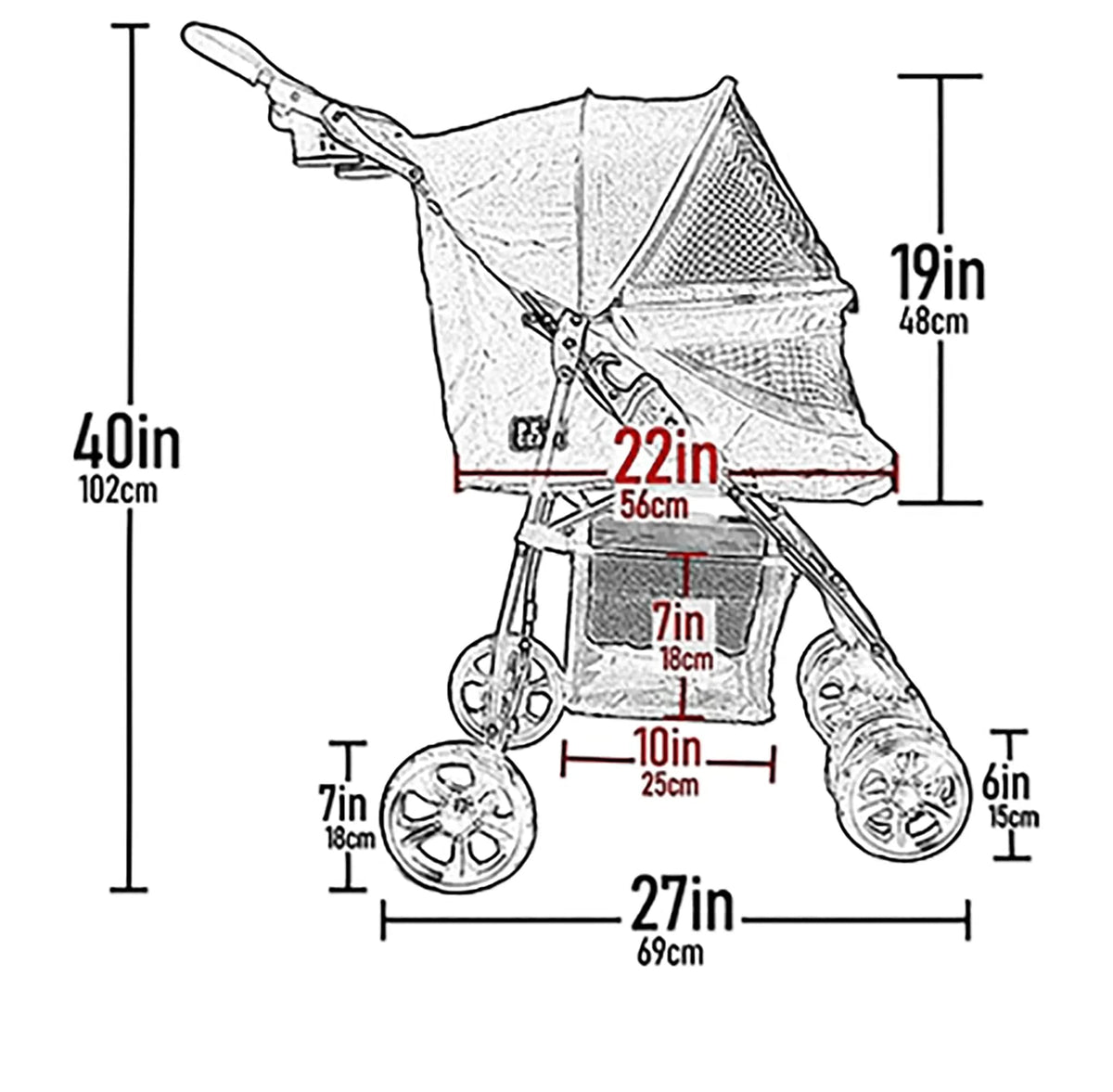 Titanium Grey Pet Stroller X70842