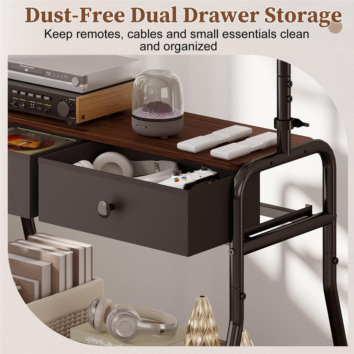 Rolling TV Stand with Mount for 32–75 Inch TVs B869
