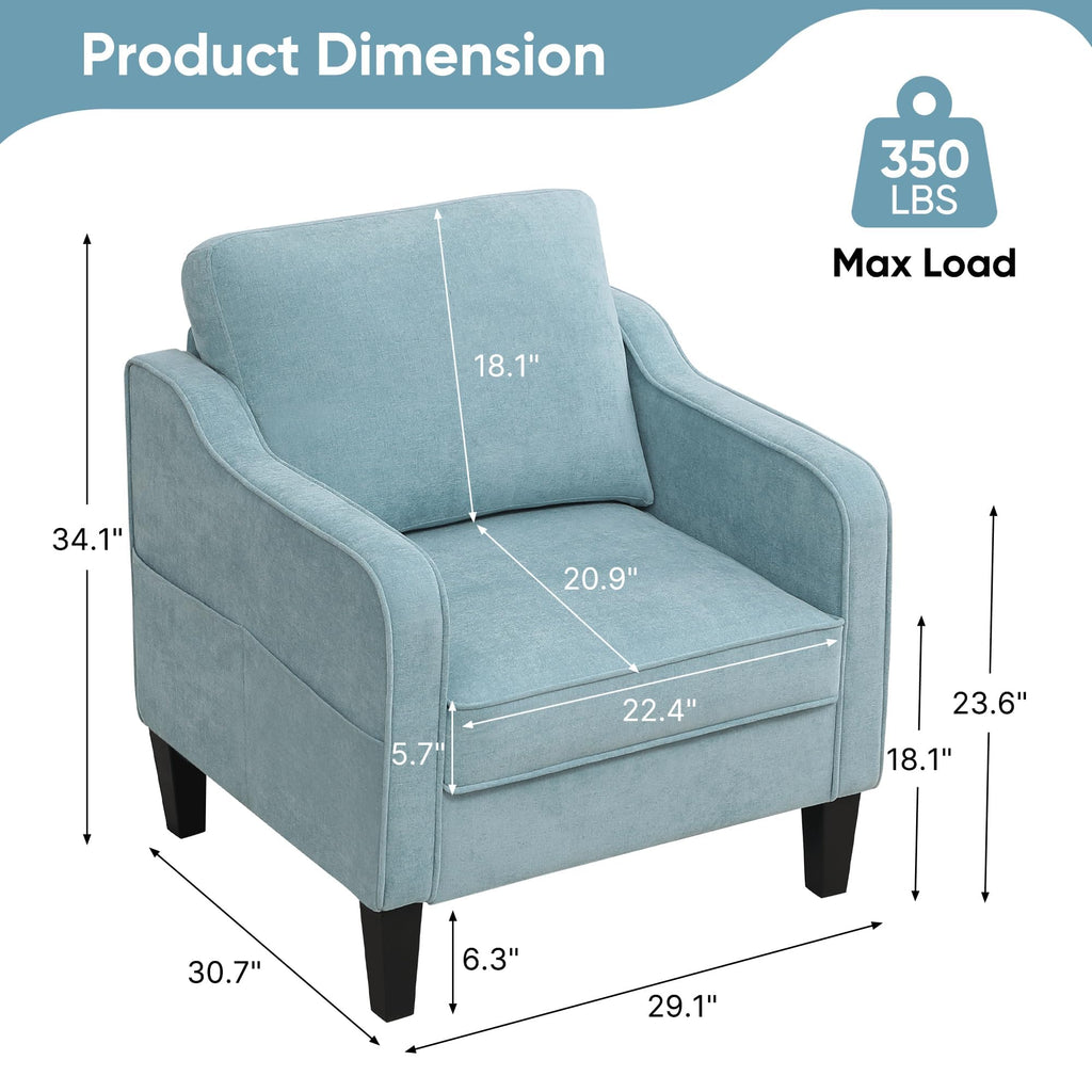 Teal Green Upholstered Accent Chairs Set of 2 D123604