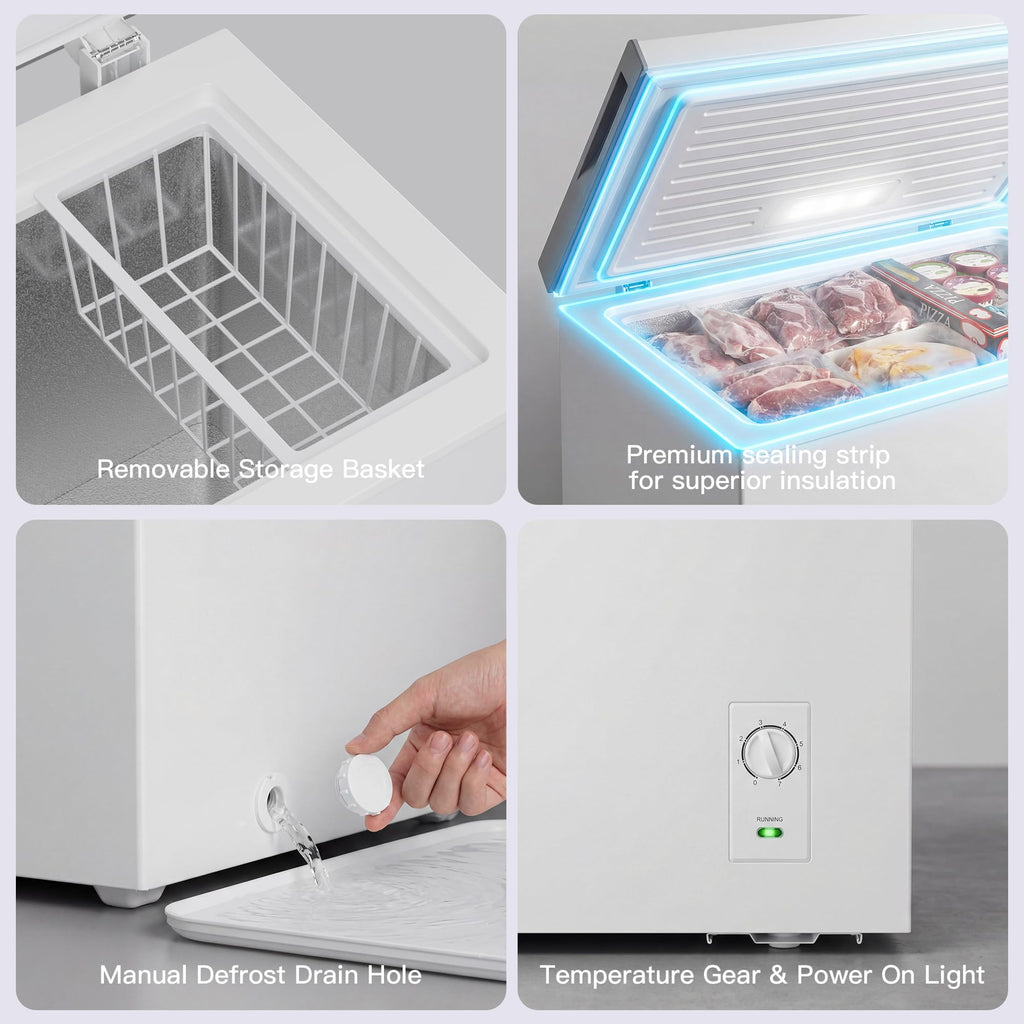 2.05 Cu.Ft Chest Freezer with 2 Removable Baskets J83045