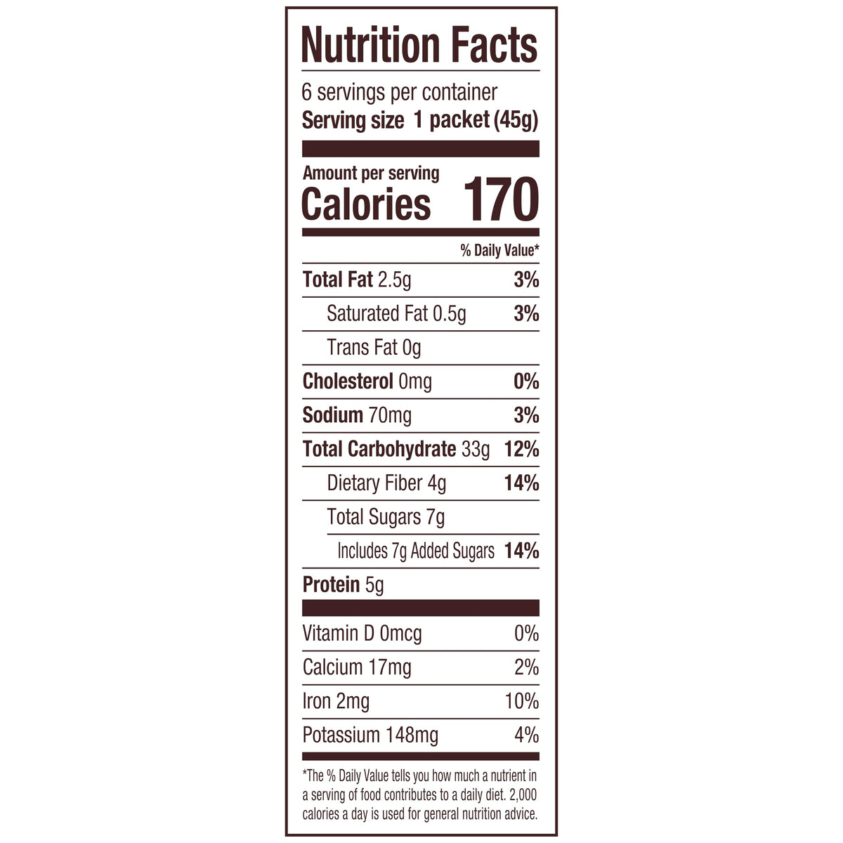 Instant Oatmeal, Maple Brown Sugar, 24 Packets, Gluten Free, Whole Grain M73076