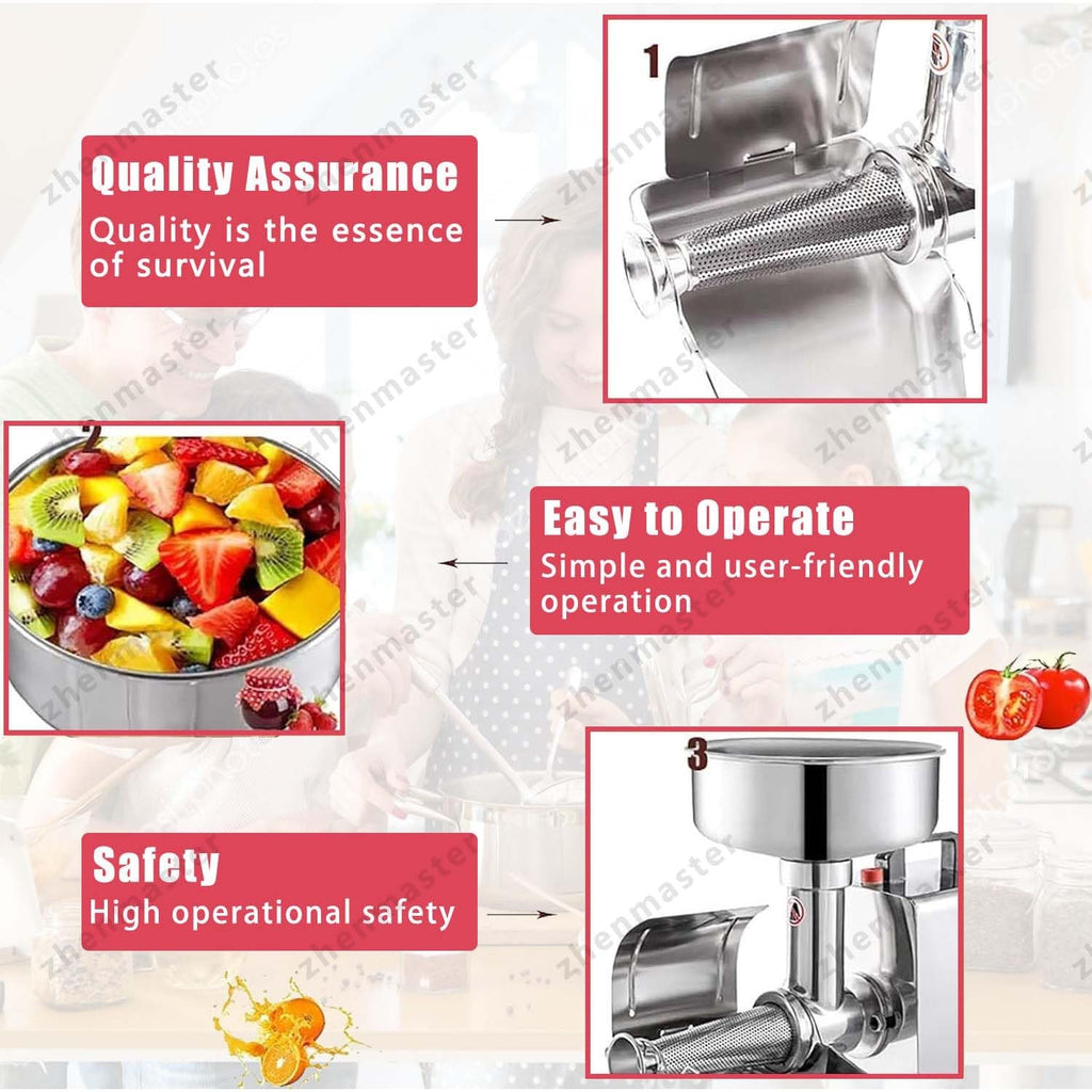 450W Electric Stainless Steel Tomato Strainer W9622