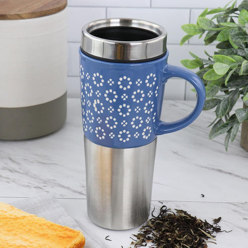 16oz Insulated Stoneware and Stainless Steel Travel Mug T732