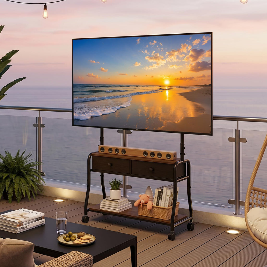 Rolling TV Stand with Mount for 32–75 Inch TVs B869