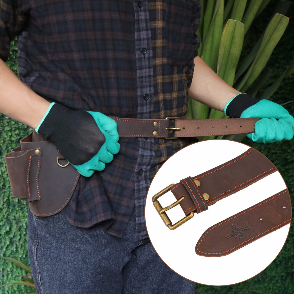 Leather 3 Pockets Adjustable Tool Belt Bag M7514
