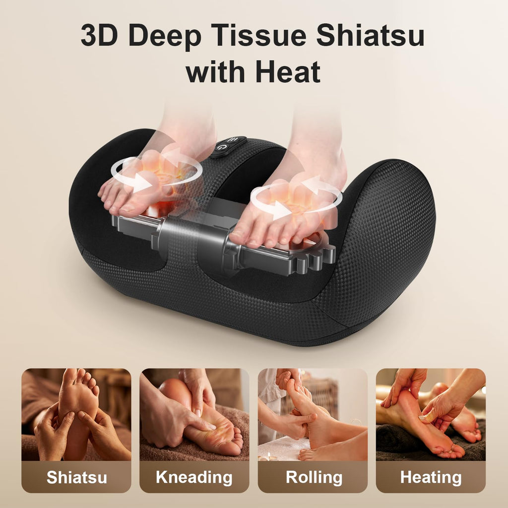 Cordless Shiatsu Foot and Calf Massager with Heat T1326