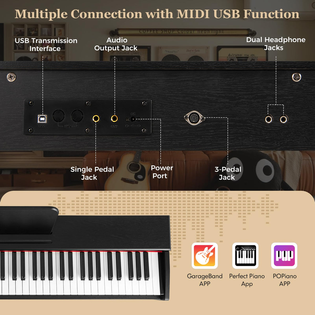 88 Key Weighted Hammer Action Digital Piano H42731