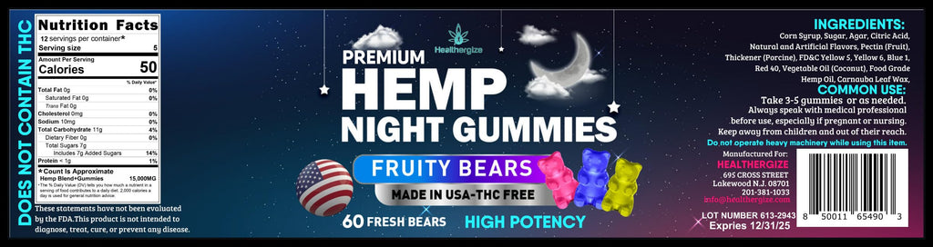 Hemp Gummies 60 Count F64660