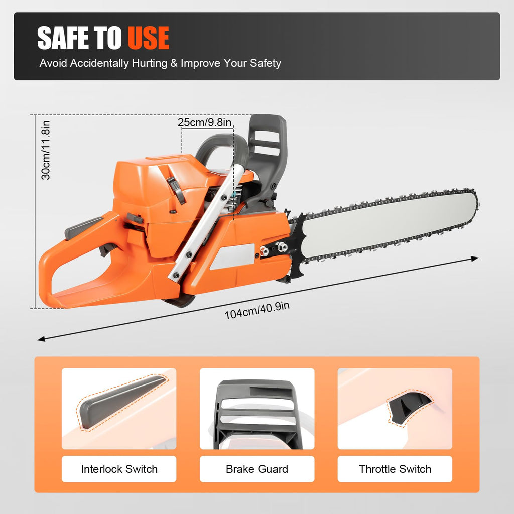 24 Inch 2-Stroke Gas Chainsaw C81413