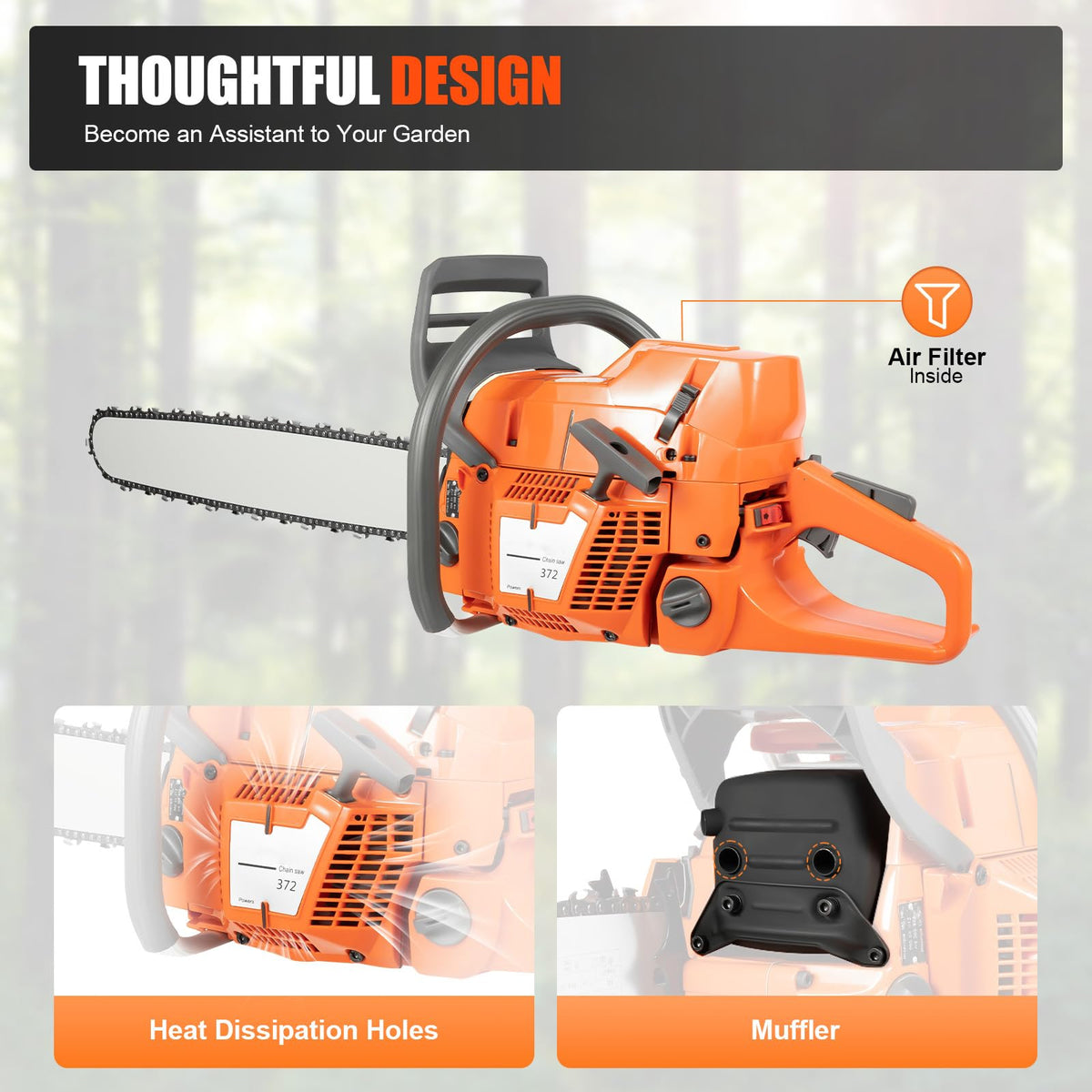 24 Inch 2-Stroke Gas Chainsaw C81413