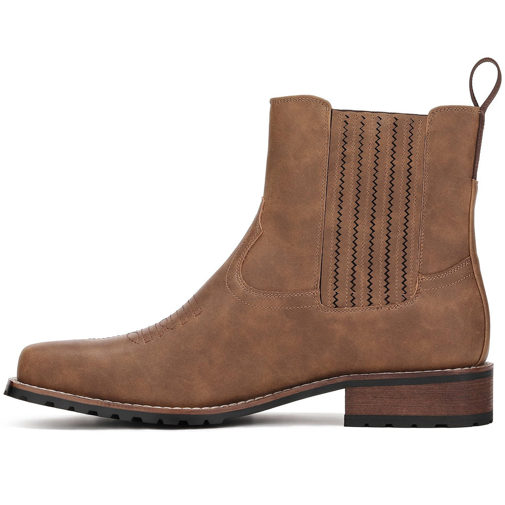 Cowboy Boots for Men Embroidery Square Toe D942334