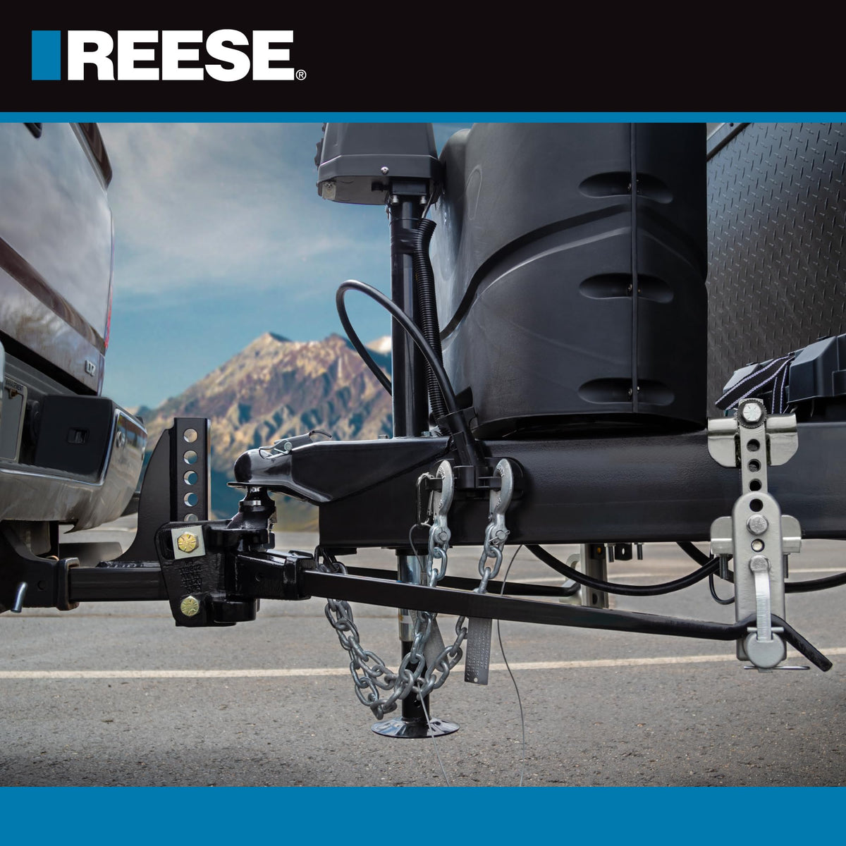 Weight Distribution Hitch with Active Sway Control, 10,000 lbs. Capacity, Black R883