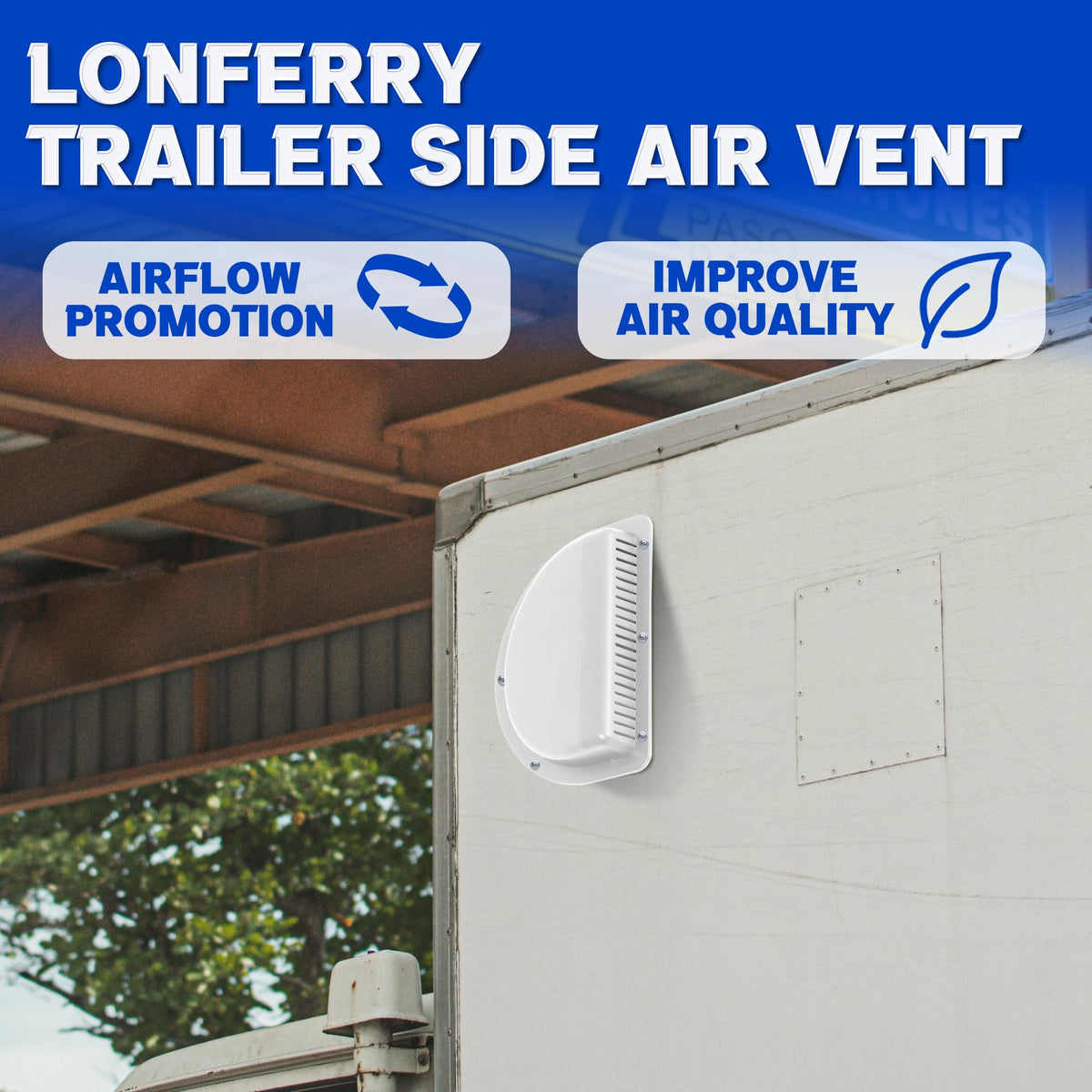 Trailer RV Sidewall Exhaust Vent Fan Kit with Cover, 2 Pack T9035