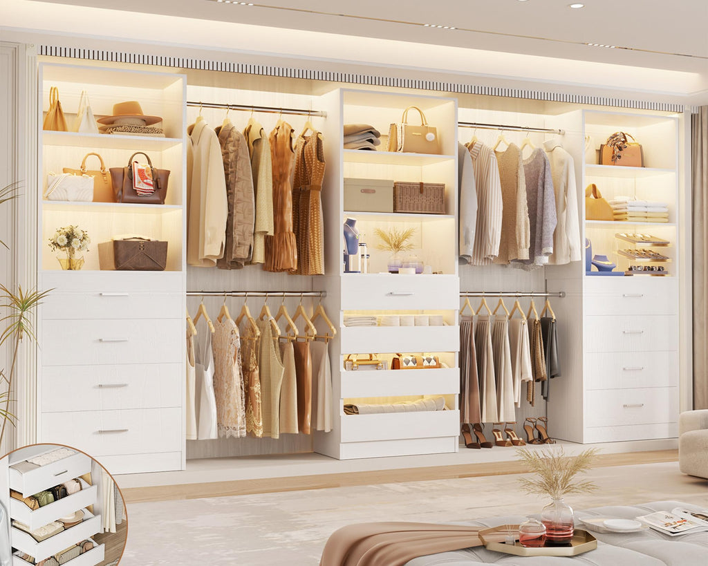 Wood Closet Organizer with 12 Drawers M9751