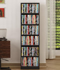 6 Tier Black Adjustable Media Shelf G917351