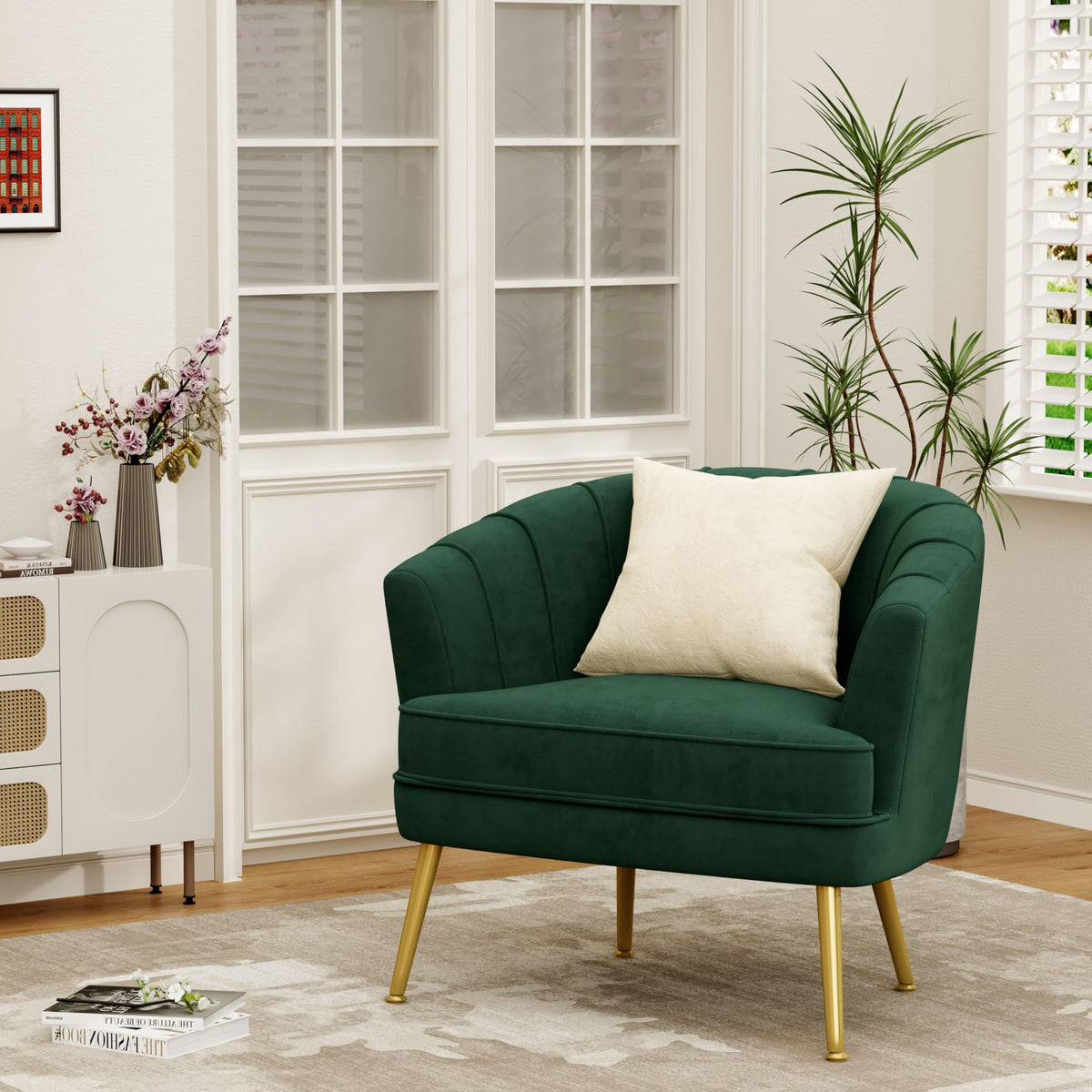 Velvet Accent Chair D58654