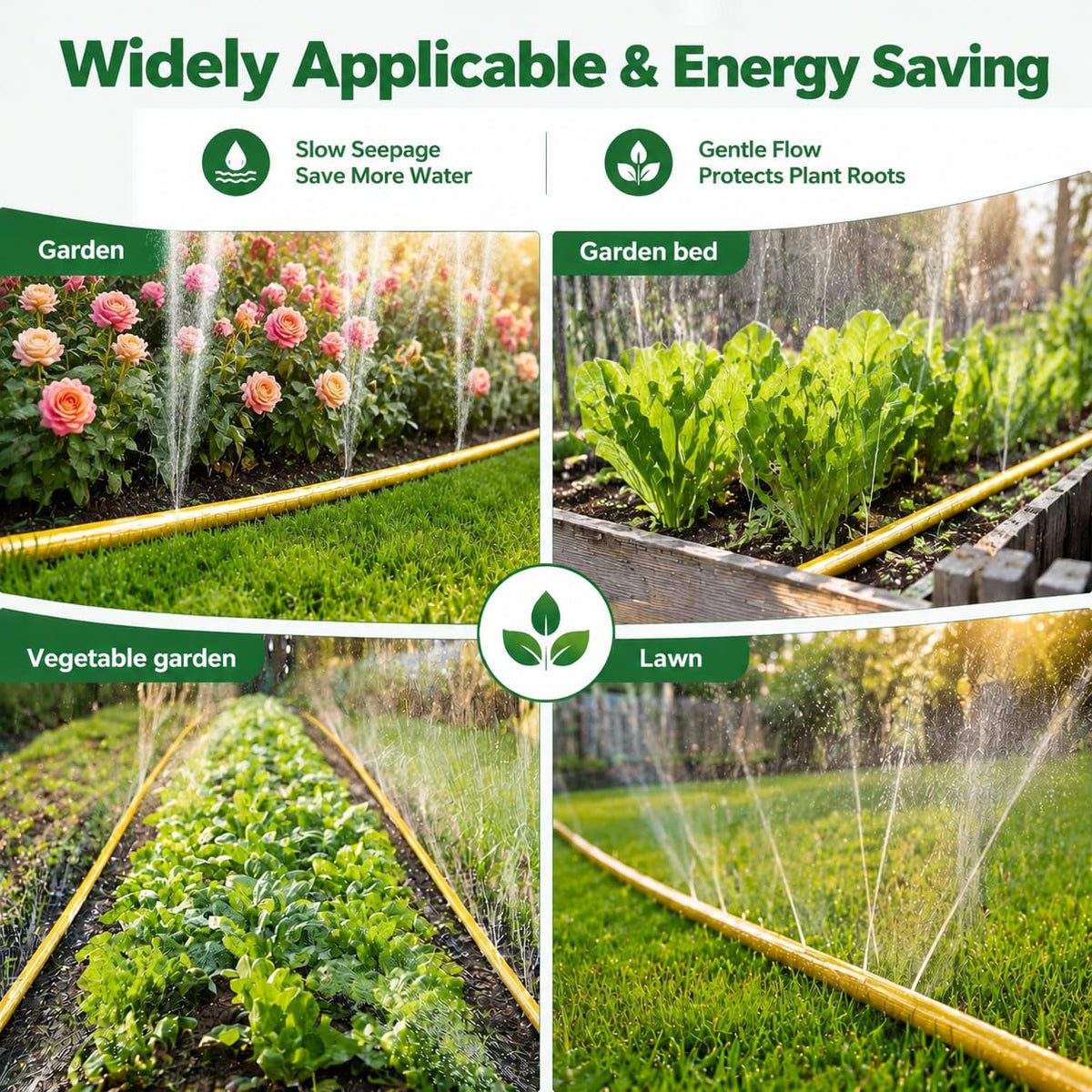 4-Pack 25 ft Sprinkler Soaker Hose U5410
