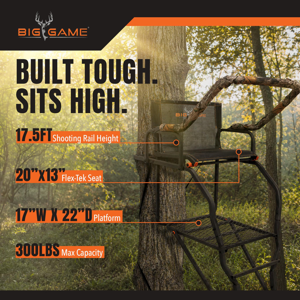 Ladder Treestand with Flip Back Seat J17811