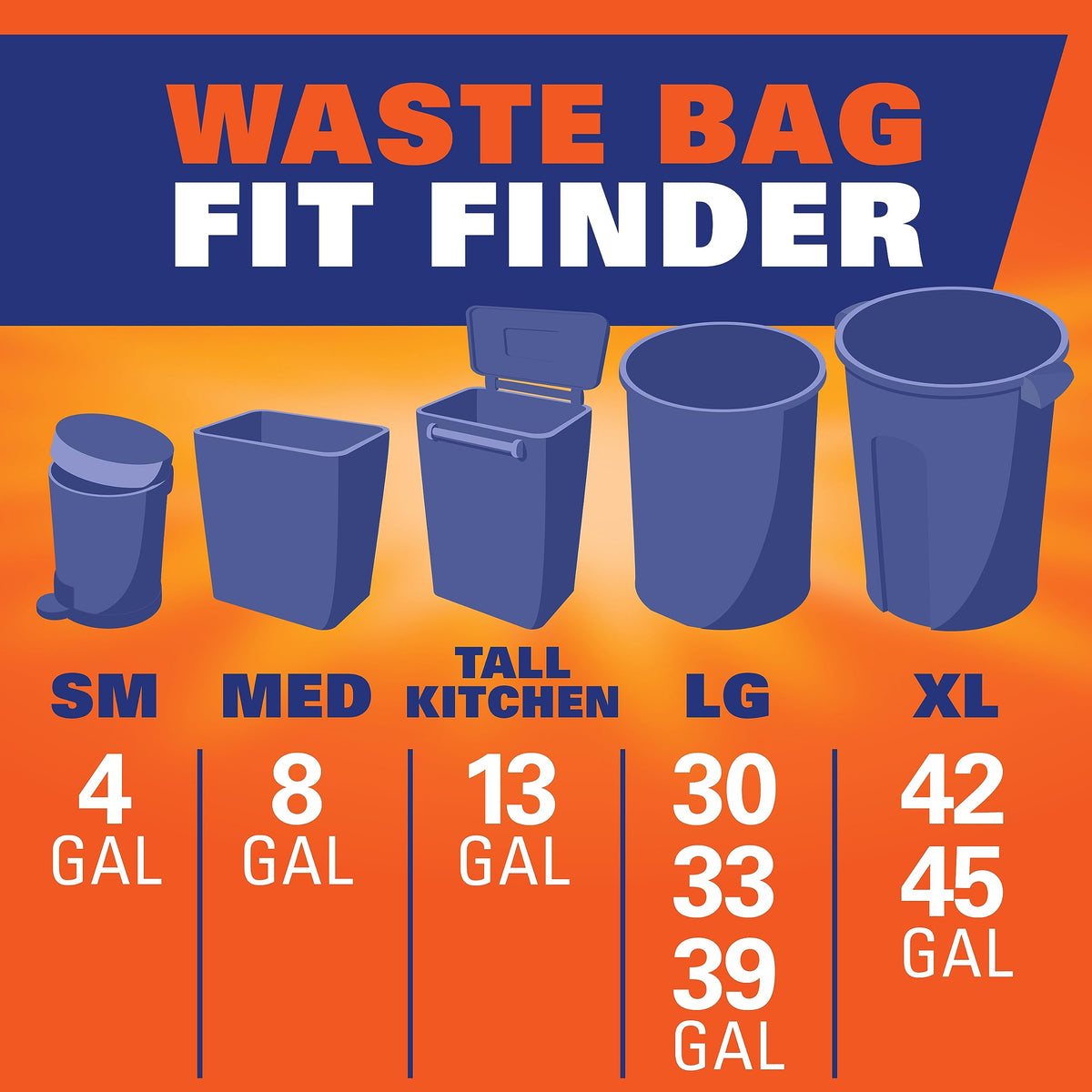 Tall Clear 13 Gallon Unscented Trash Bags 60ct M6446