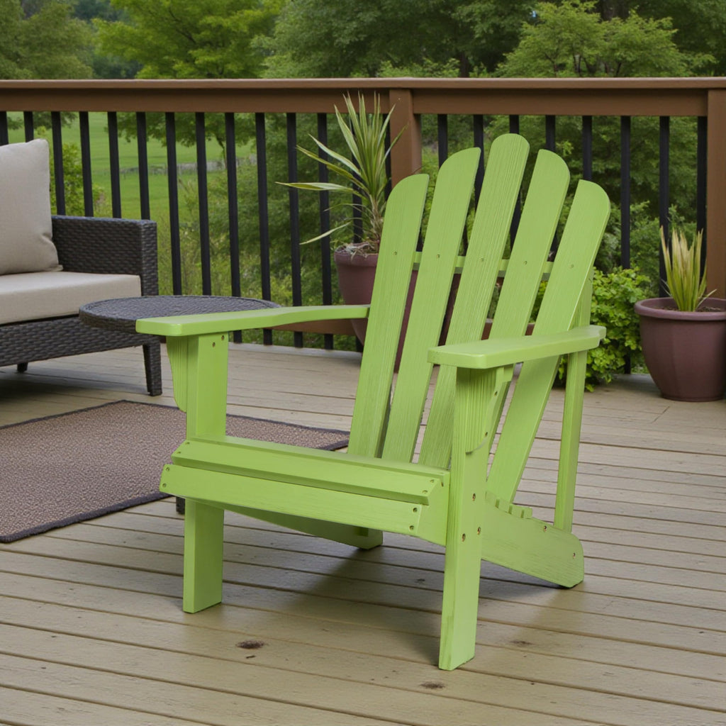Lime Green Wooden Adirondack Chair W403