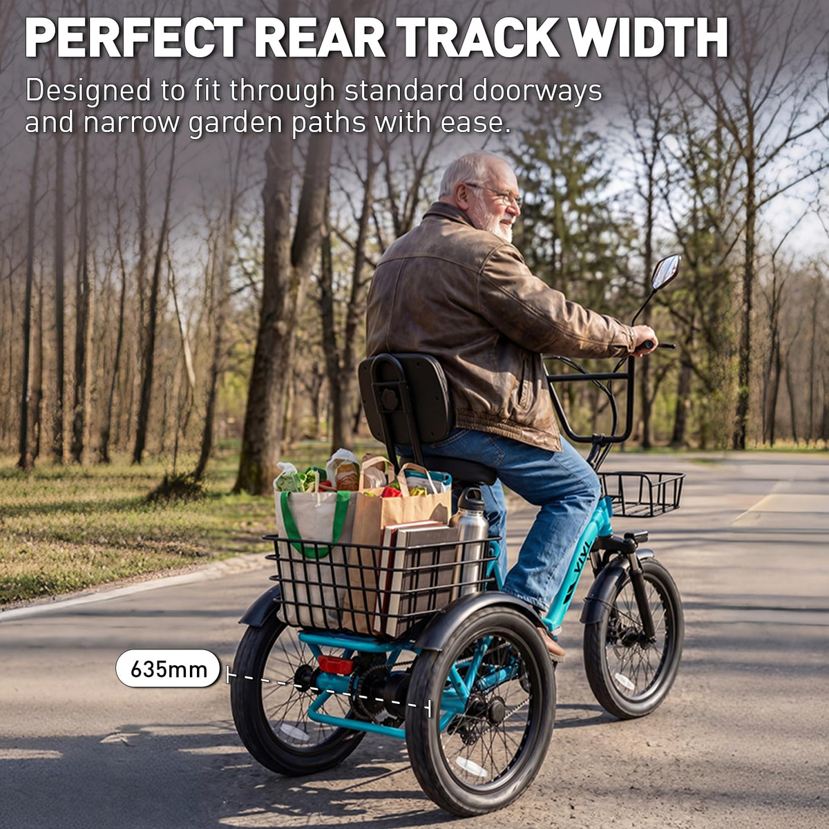 Folding Electric Tricycle 1000W 48V 18" Tire S2500