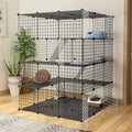 Cat Cage Indoor Playpen Metal Wire Kennel Small Animal Crate Z91339