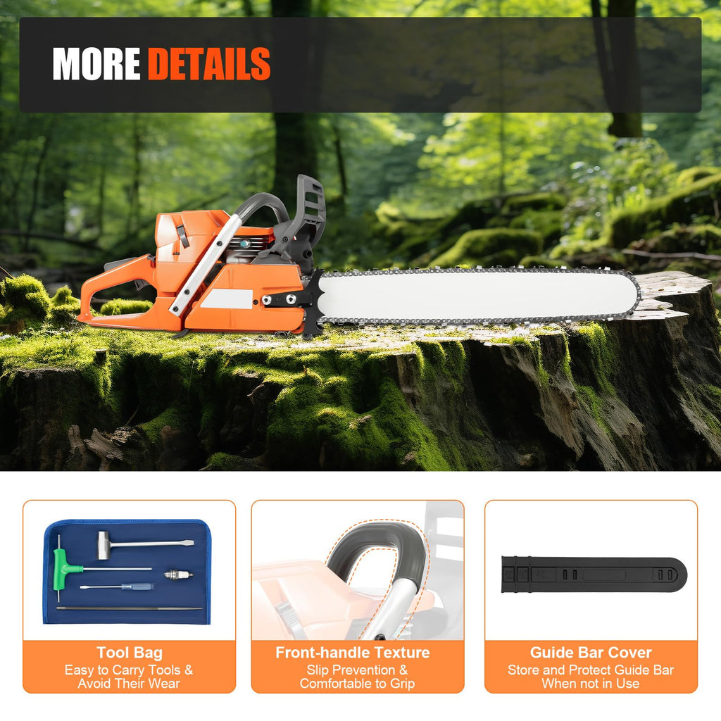 24 Inch 2-Stroke Gas Chainsaw C81413