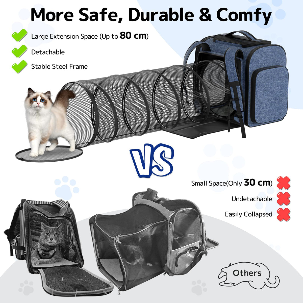 Cat Backpack with Play Tunnel N392560