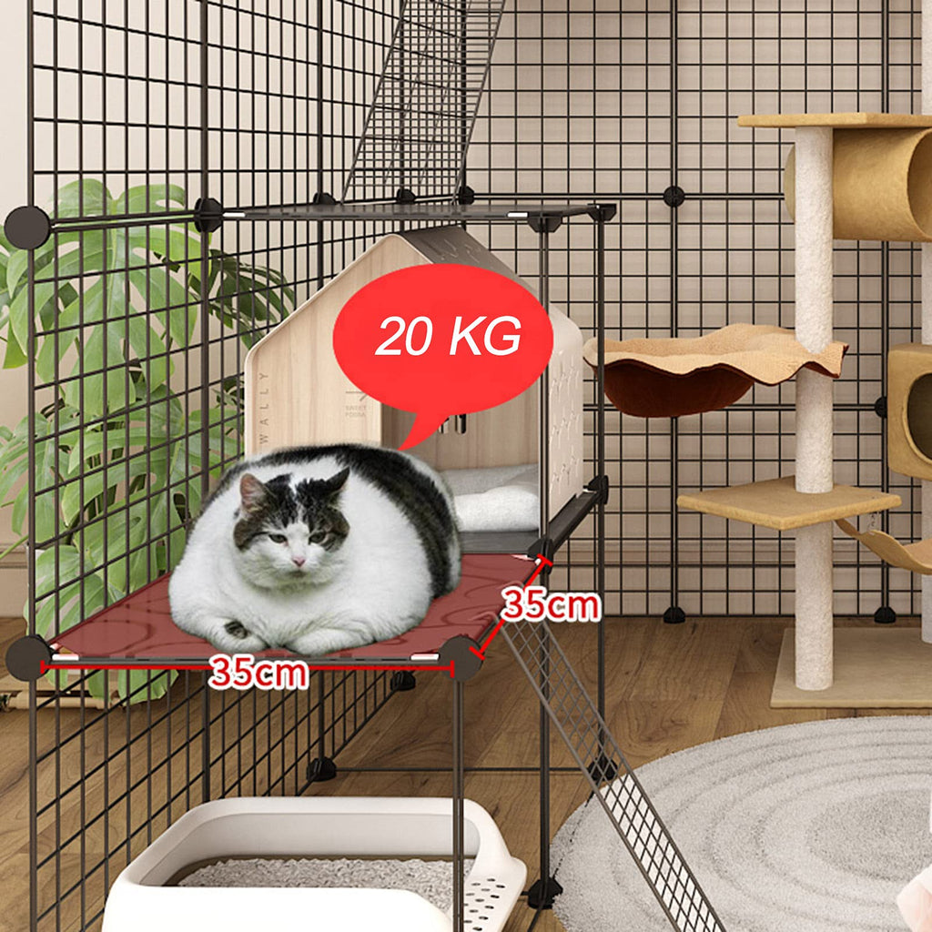 Cat Cage Indoor Playpen Metal Wire Kennel Small Animal Crate Z91339
