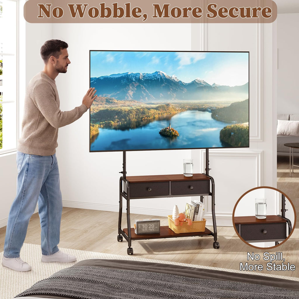 Rolling TV Stand with Mount for 32–75 Inch TVs B869