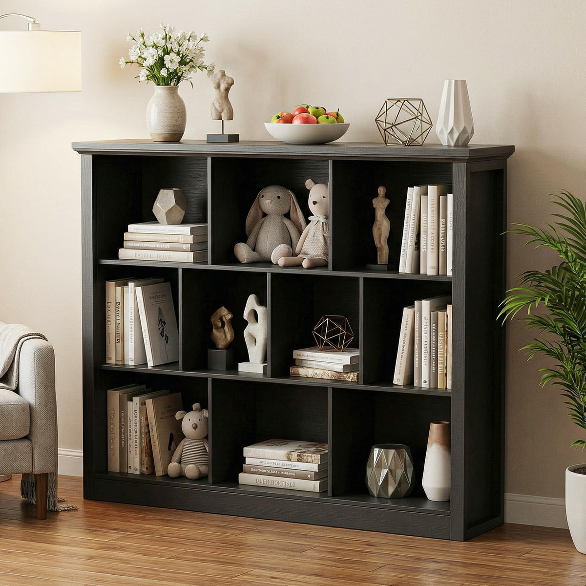 Black Cube Storage Shelf X389