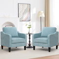 Teal Green Upholstered Accent Chairs Set of 2 D123604