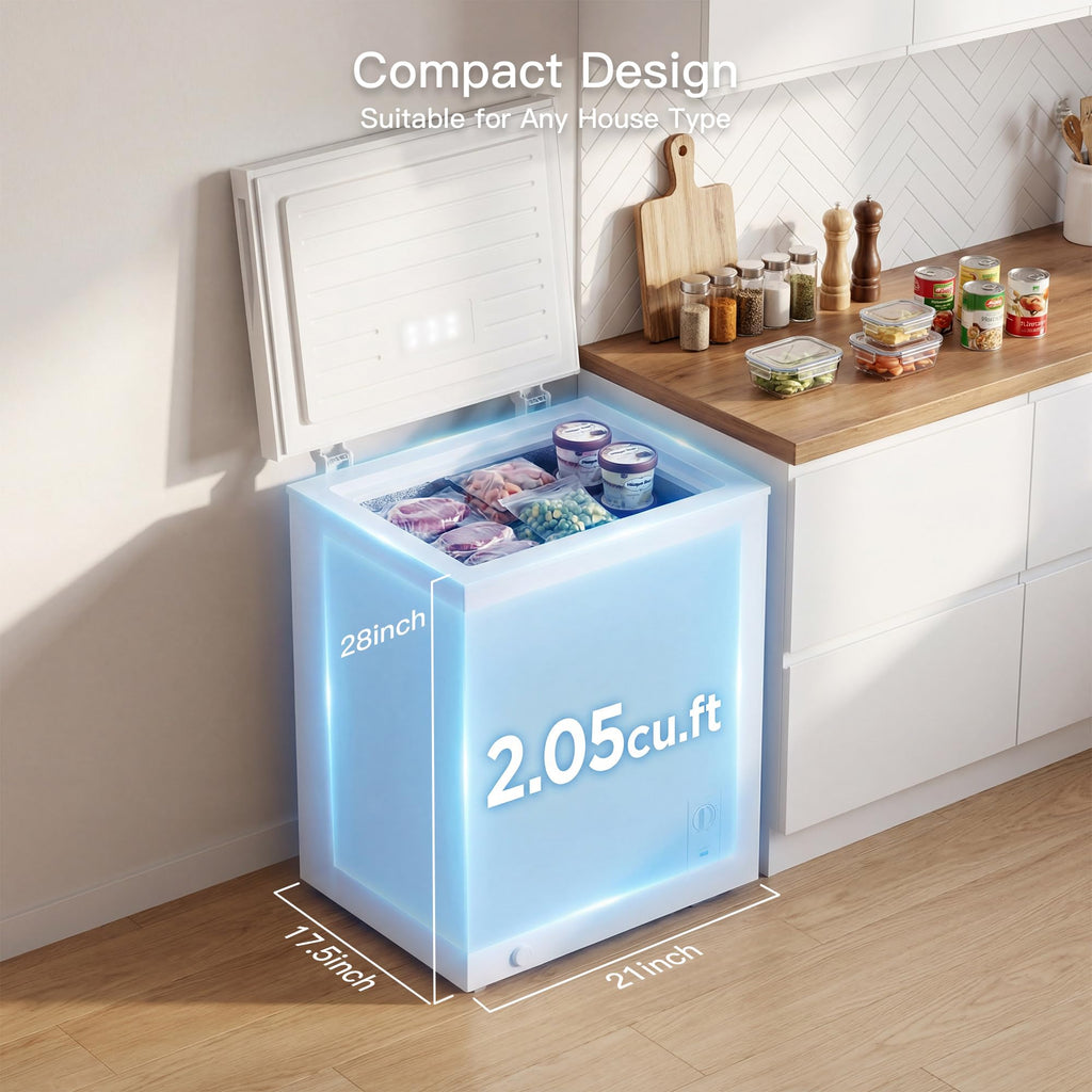 2.05 Cu.Ft Chest Freezer with 2 Removable Baskets J83045
