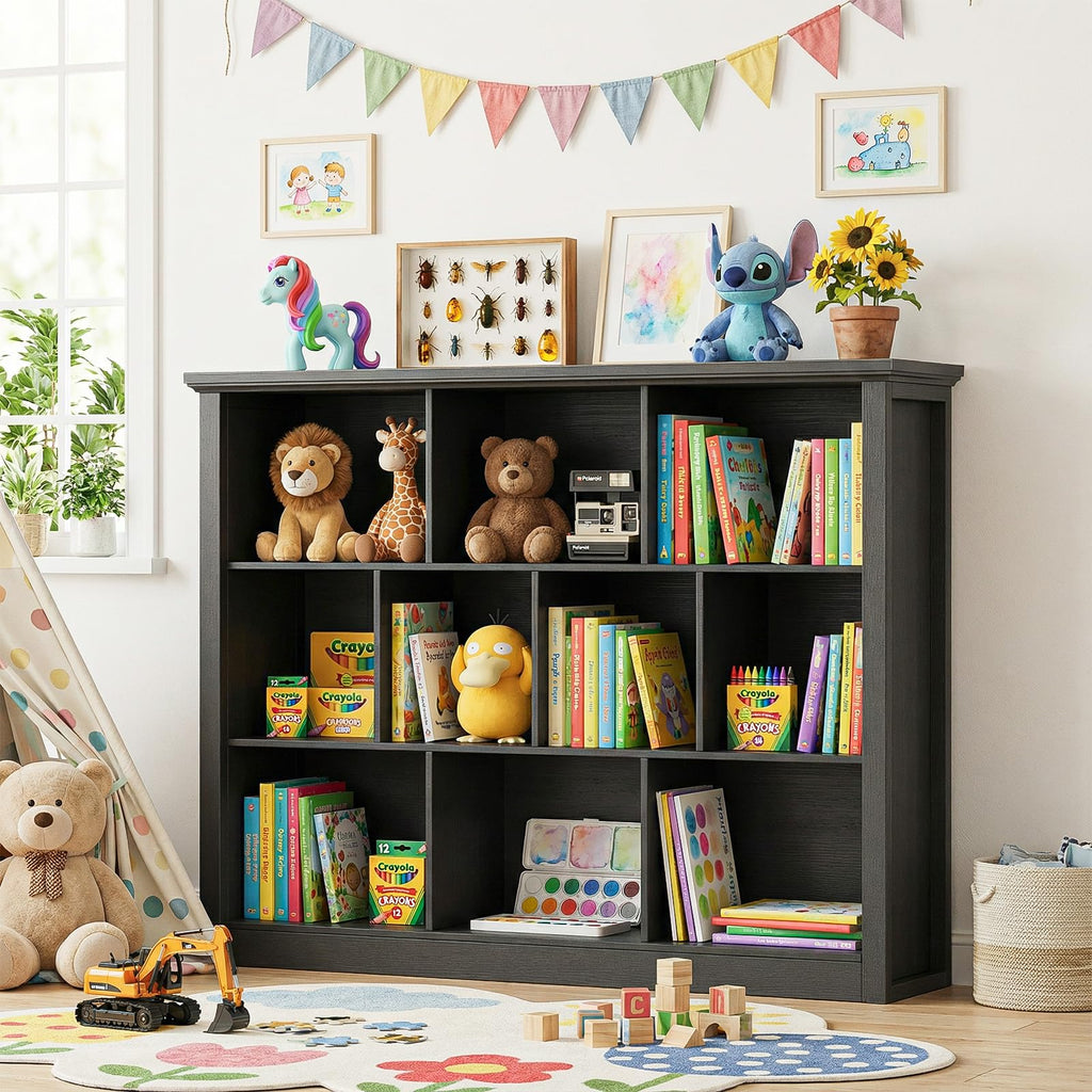 Black Cube Storage Shelf X389